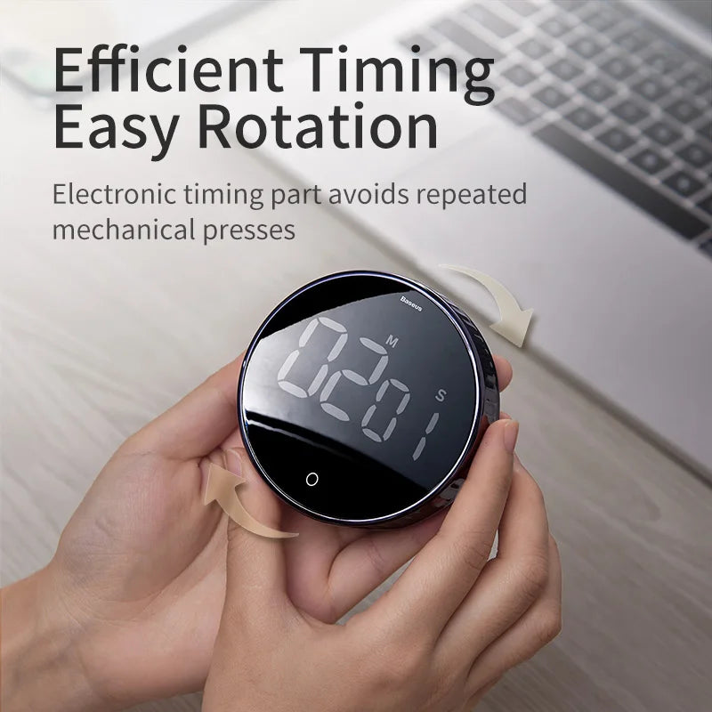Magnetic LED Digital Rotating Kitchen Countdown Timer - 2
