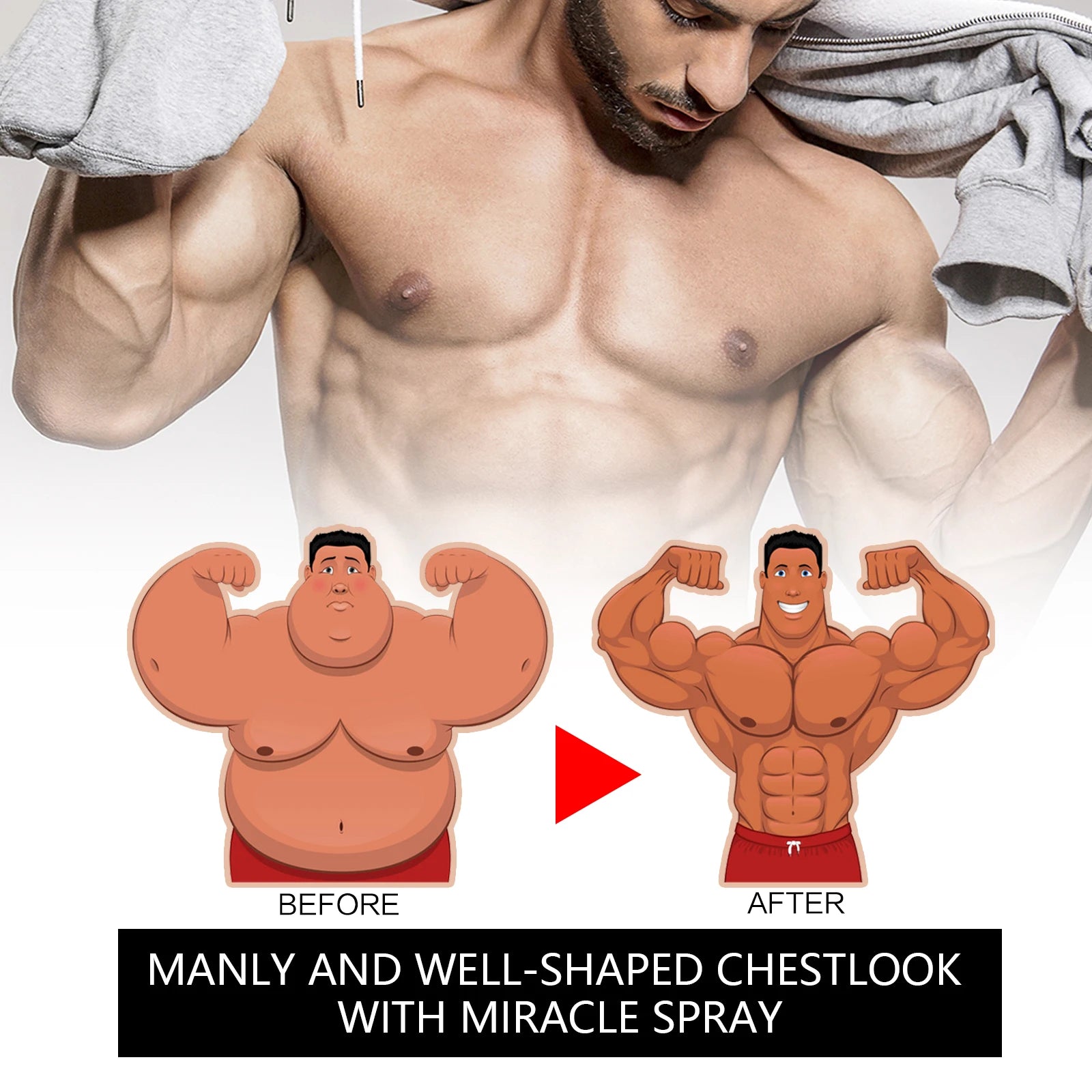 Chest Firming and Muscle Sculpting Spray for Men - 9