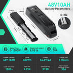 Electric Bike Hailong Lithium-Ion Battery Pack 36V 48V 52V