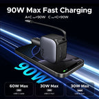 Fast-Charging Retractable USB-C Car Charger with Multiple Ports