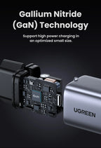 30W GaN USB-C Fast Wall Charger for Smartphones and Tablets