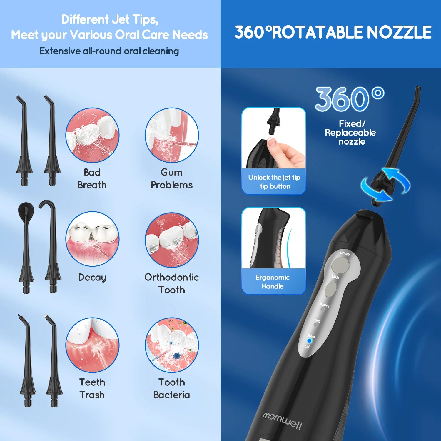 Portable Rechargeable Electric Water Flosser for Teeth Cleaning - 4