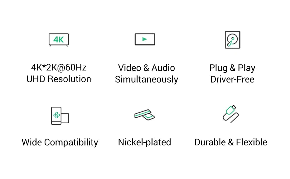 4K 60Hz USB-C to HDMI Adapter Cable for Laptops and Smartphones - 9