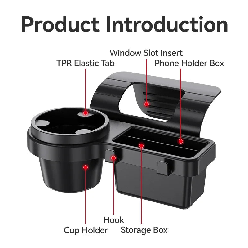 Car Window Hanging Cup Holder and Phone Organizer - 5
