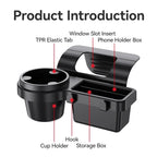 Car Window Hanging Cup Holder and Phone Organizer