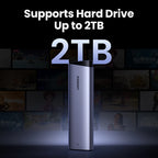 Dual Protocol M.2 NVMe and SATA SSD Enclosure 10Gbps USB-C Adapter