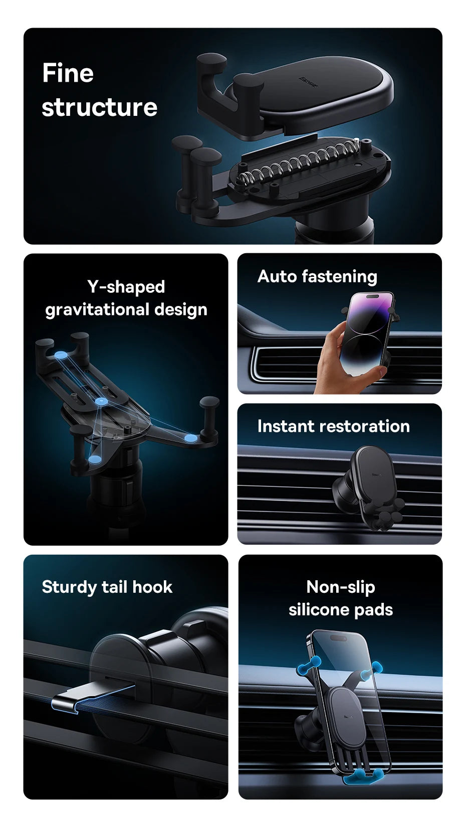 Gravity Air Vent Car Phone Mount
