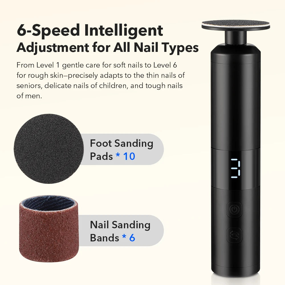 Electric Rechargeable Foot Callus Grinder and Nail Care Tool
