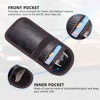 Carbon Fiber Car Key Fob RFID Signal Blocking Pouch Protector