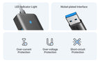 4-Port USB 3.0 Data Hub Splitter for Laptops and Desktop PCs