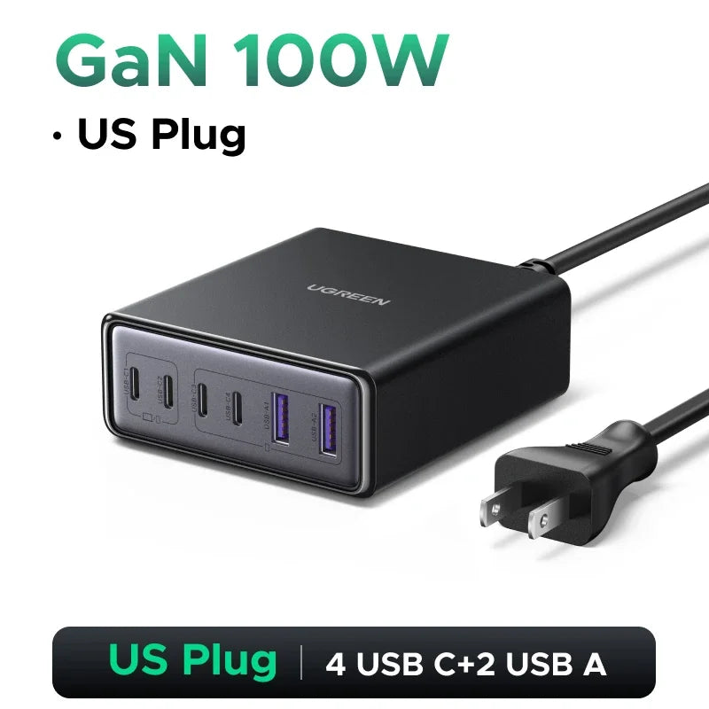 65W GaN 5-Port USB-C Desktop Fast Charger
