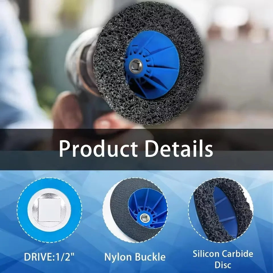 150mm Wheel Hub Grinder and Rust Removal Tool for 1/2 Impact Driver
