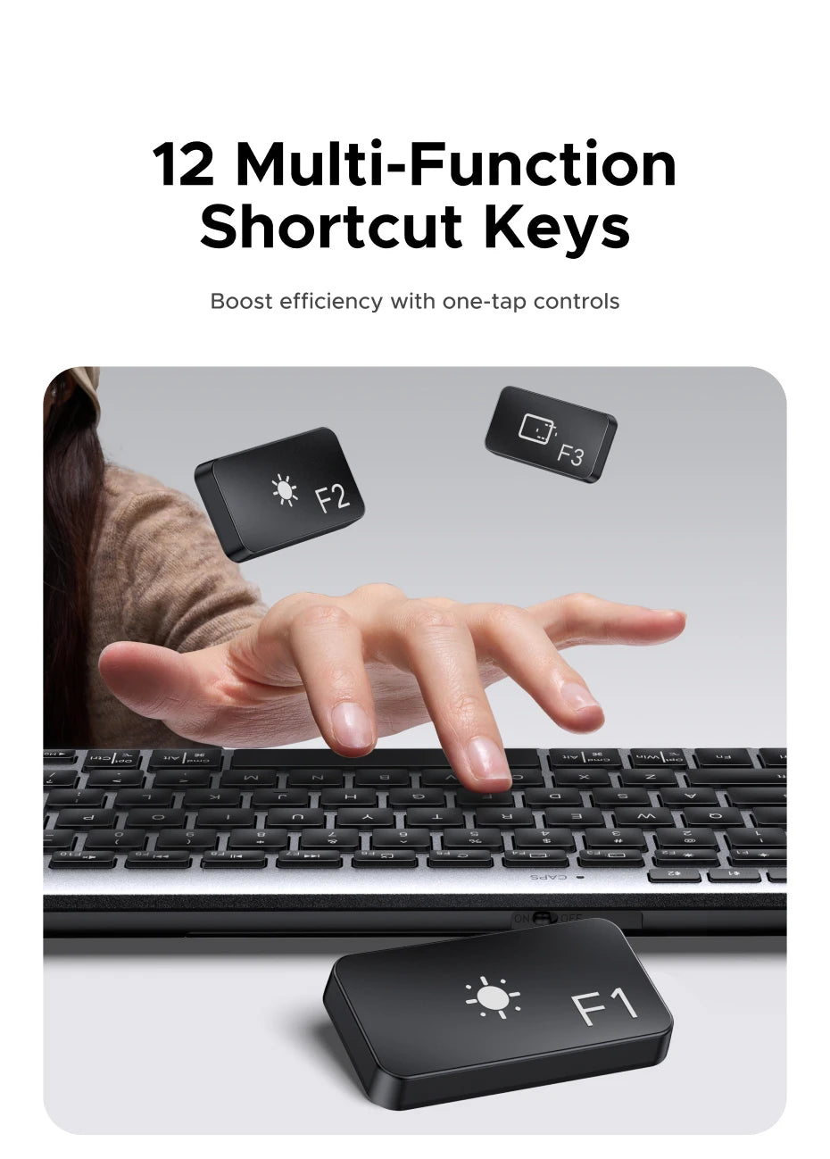 Dual-Mode Bluetooth 5.3 & 2.4G Slim Wireless Keyboard