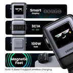 100W GaN Fast Wall Charger with Robot Display for Laptops and Phones