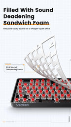 Wired Mechanical Gaming Keyboard 108 Keys with Red Switches