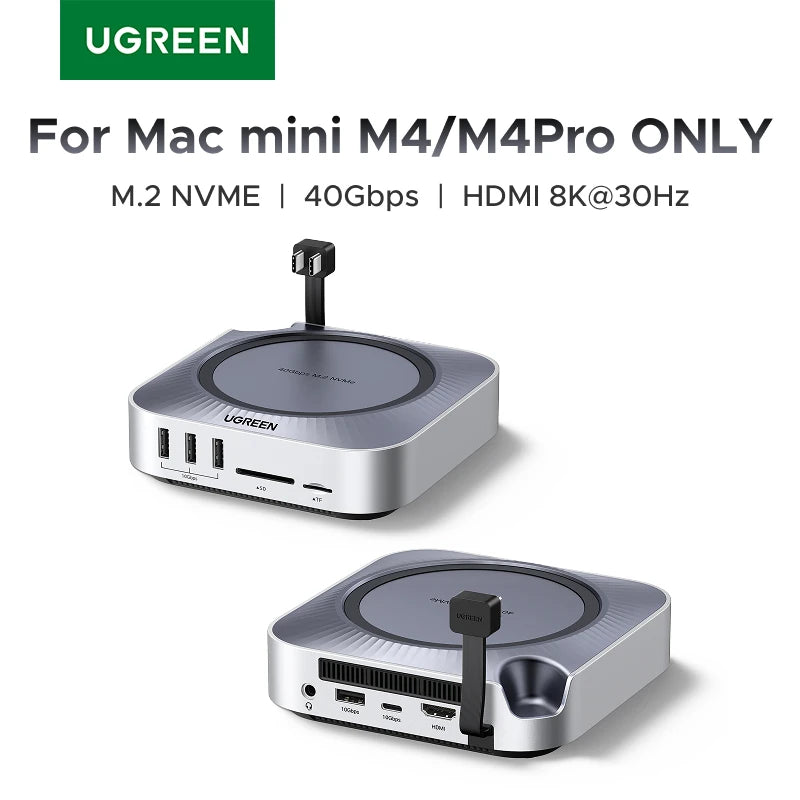 40Gbps Docking Station with M.2 NVMe SSD Case for Mac Mini - 1
