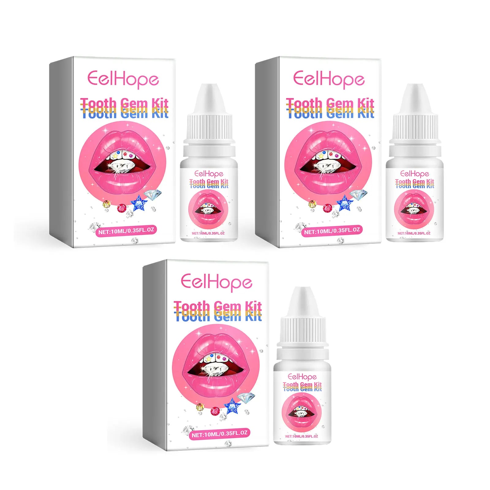 Professional DIY Tooth Gem Kit with UV Light - 18