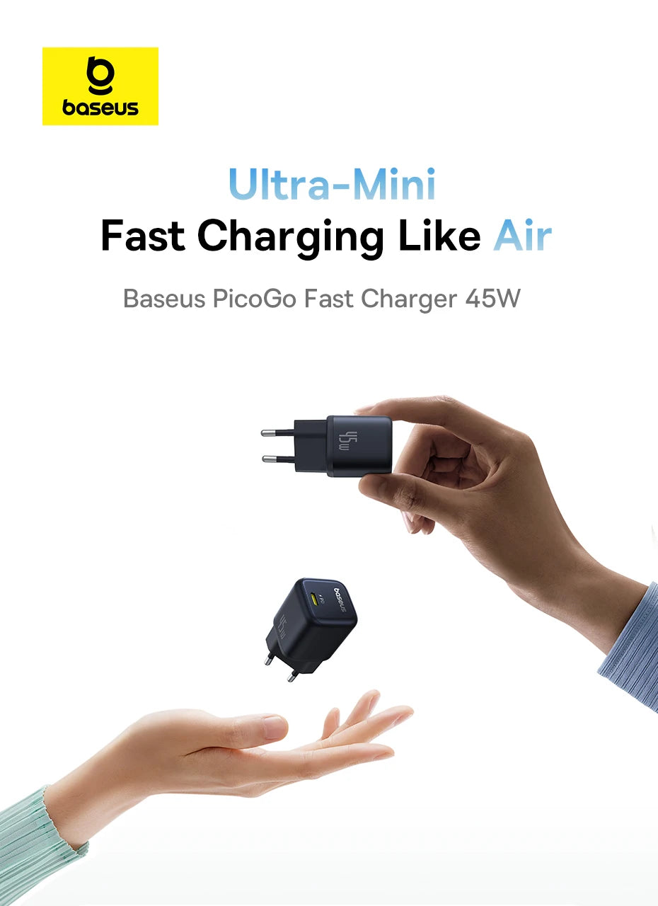 45W GaN Fast USB-C Wall Charger for Smartphones and Tablets - 7