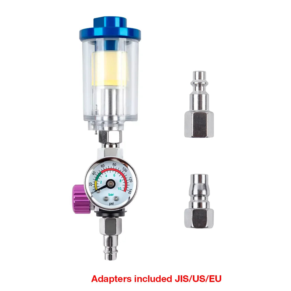 1/4" Air Compressor Filter and Pressure Regulator for Spray Guns