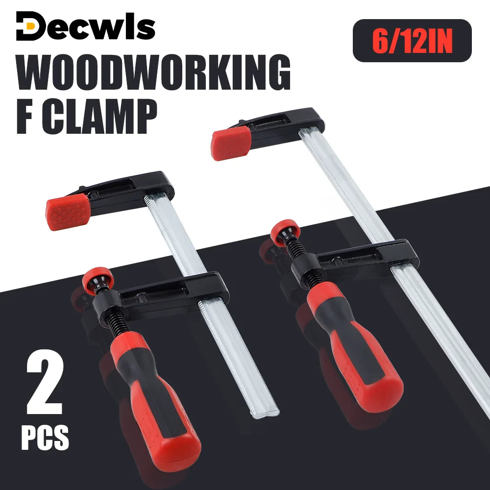 Heavy-Duty Woodworking F-Clamp Bar Clip - 8