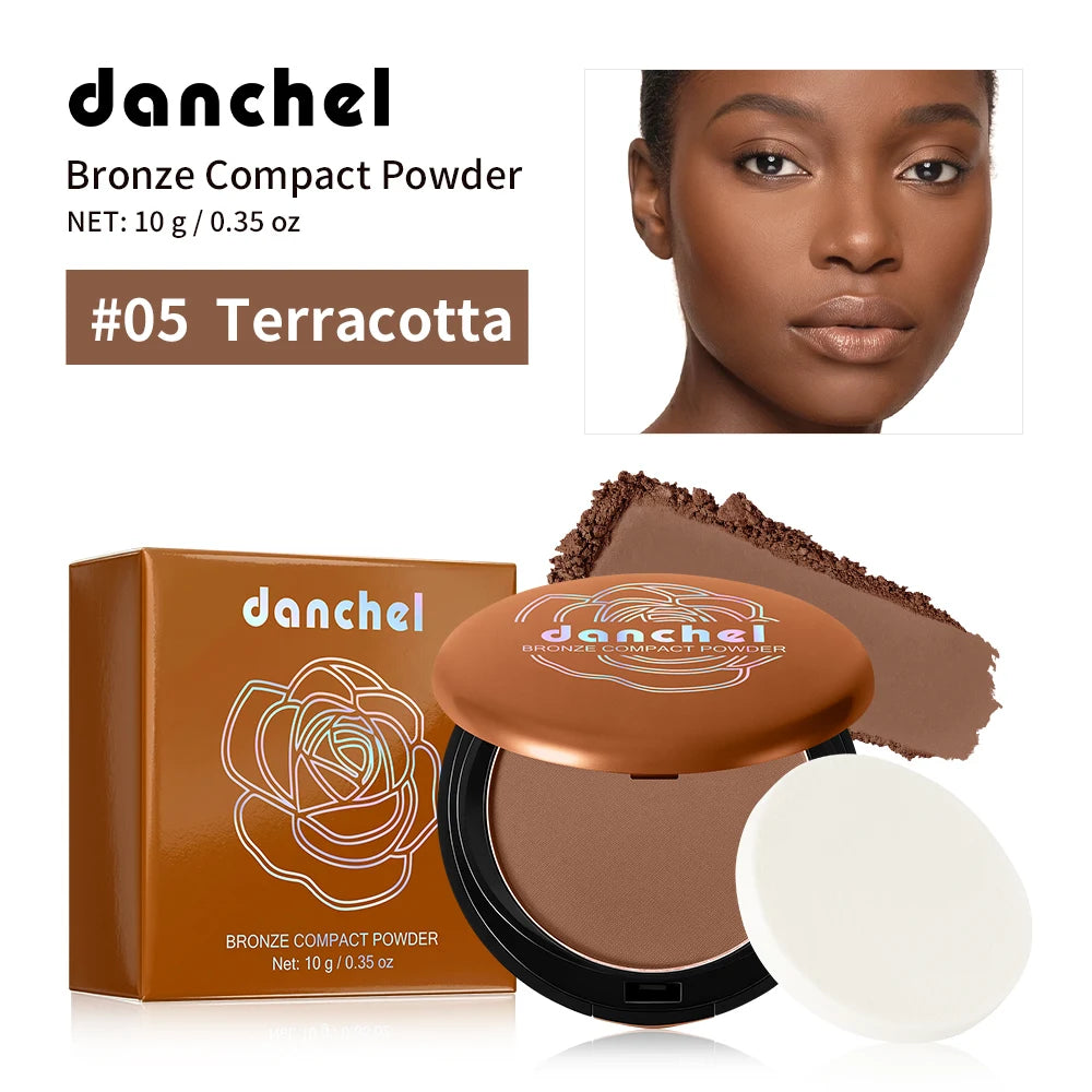 Matte Bronzer Compact Powder for Natural Sun-Kissed Glow