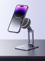 Adjustable Magnetic Aluminum Phone Stand for Desk