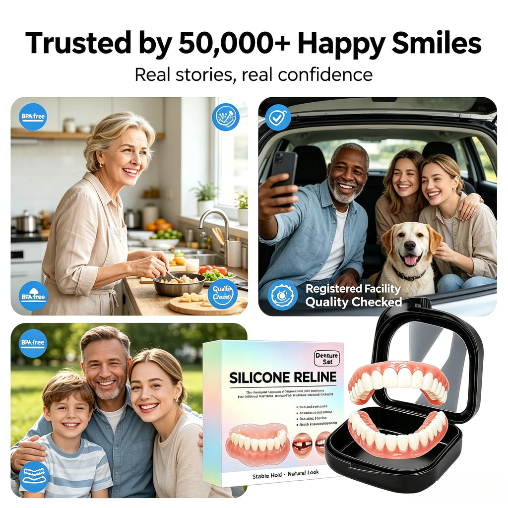 Comfort Fit Silicone Denture Set for Natural Smile