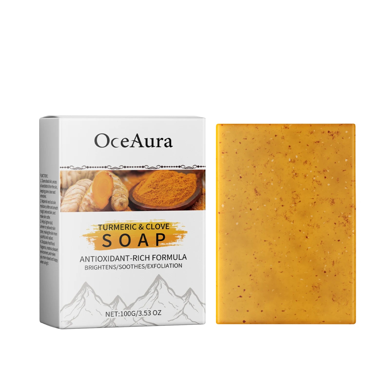 Turmeric and Clove Exfoliating Soap Bar for Face and Body - 15