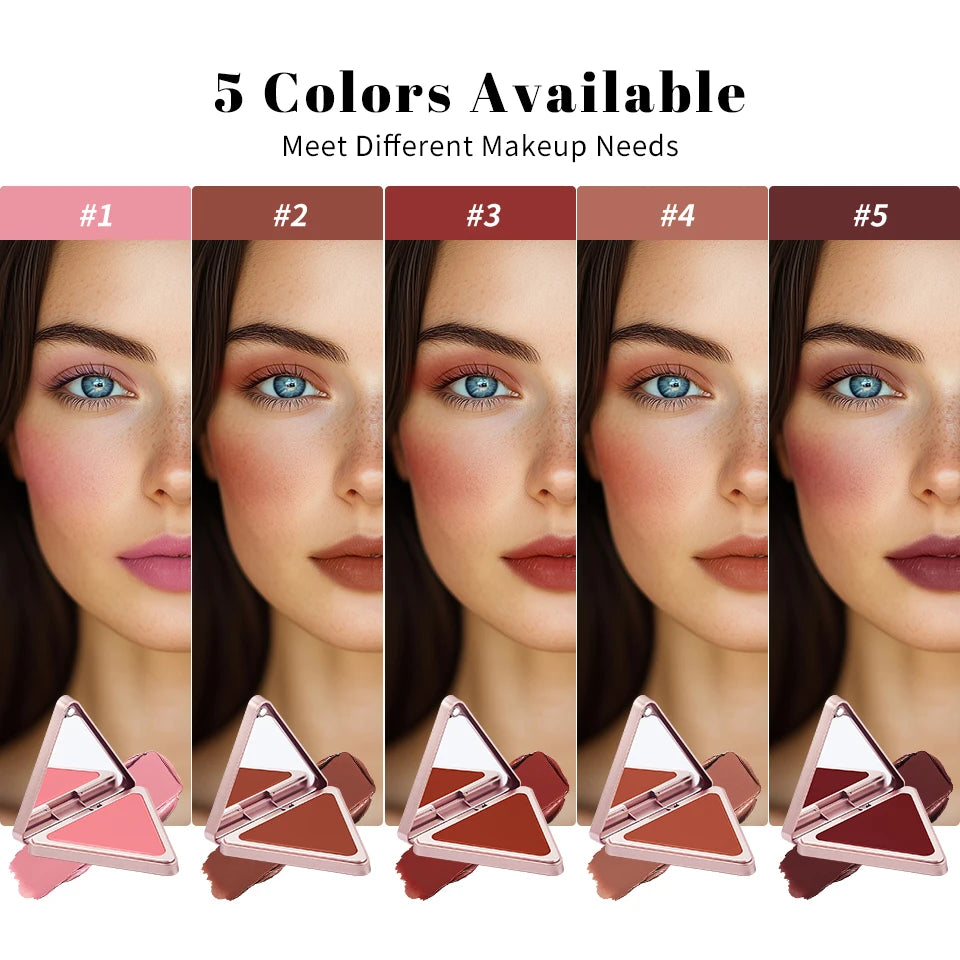 Matte Satin Cream Blush for Long-Lasting Natural Glow