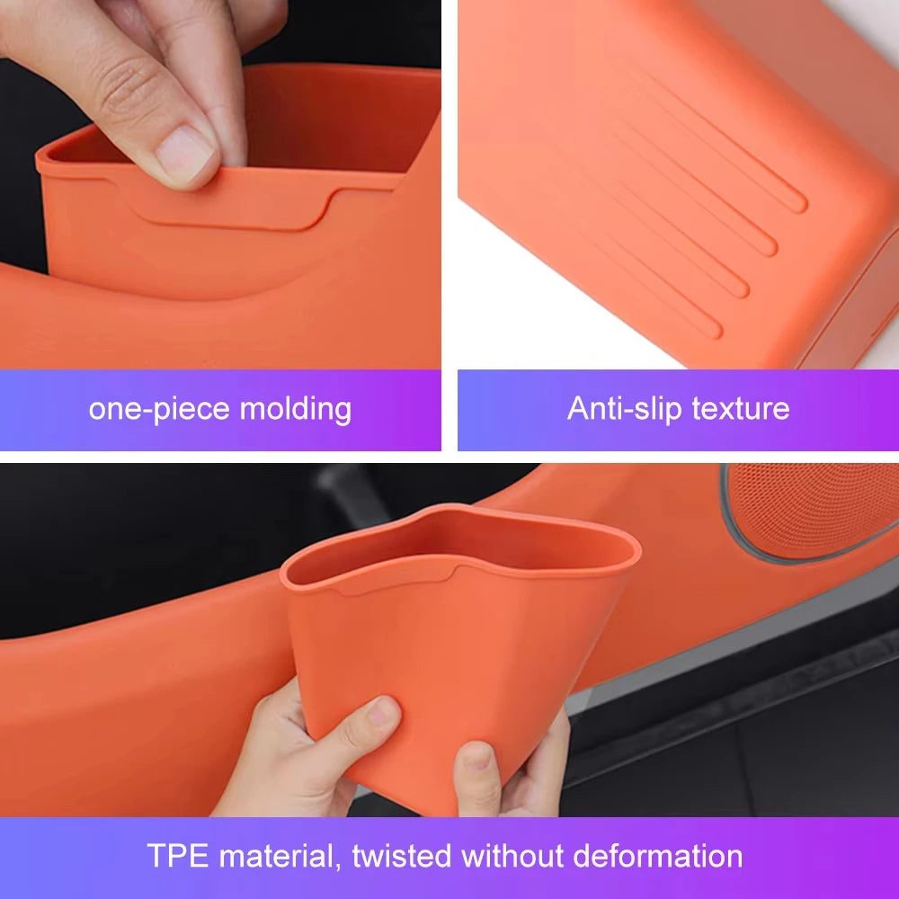 Silicone Car Door Trash Can and Umbrella Holder Organizer