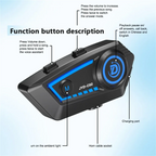 Motorcycle Helmet Bluetooth 5.4 Headset with RGB Lights IPX67 Waterproof