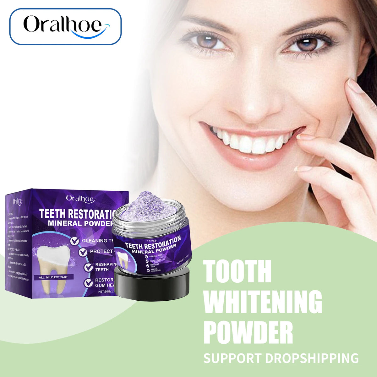 Purple Teeth Whitening and Enamel Restoration Powder