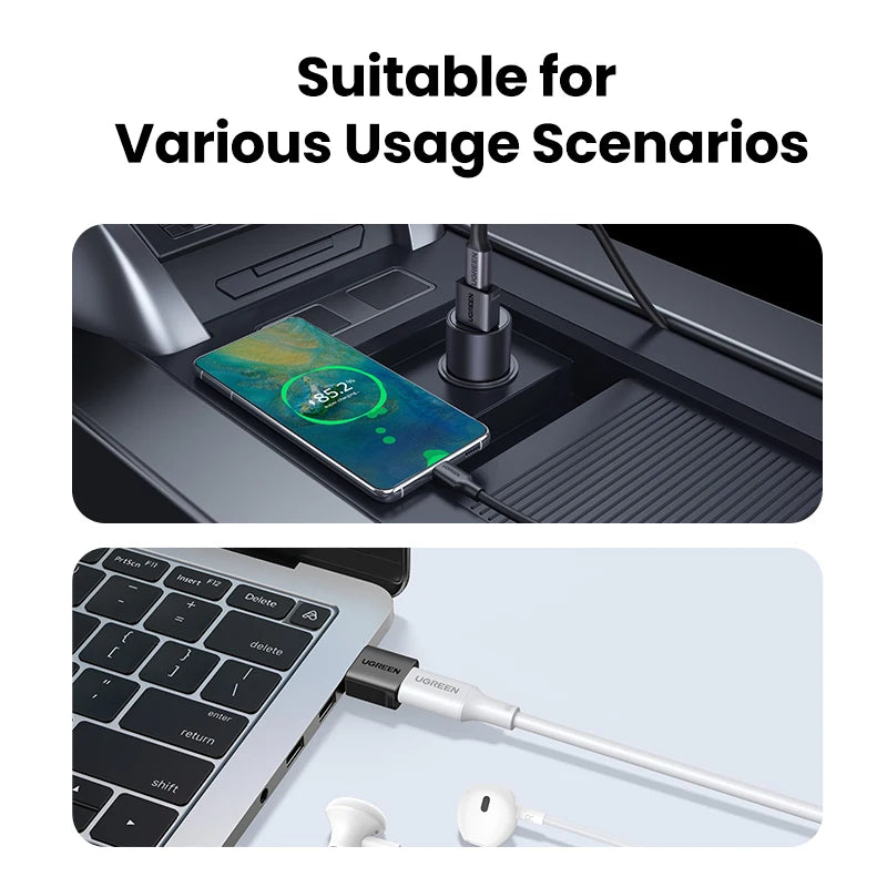USB-A Male to USB-C Female OTG Adapter for Data and Charging - 5