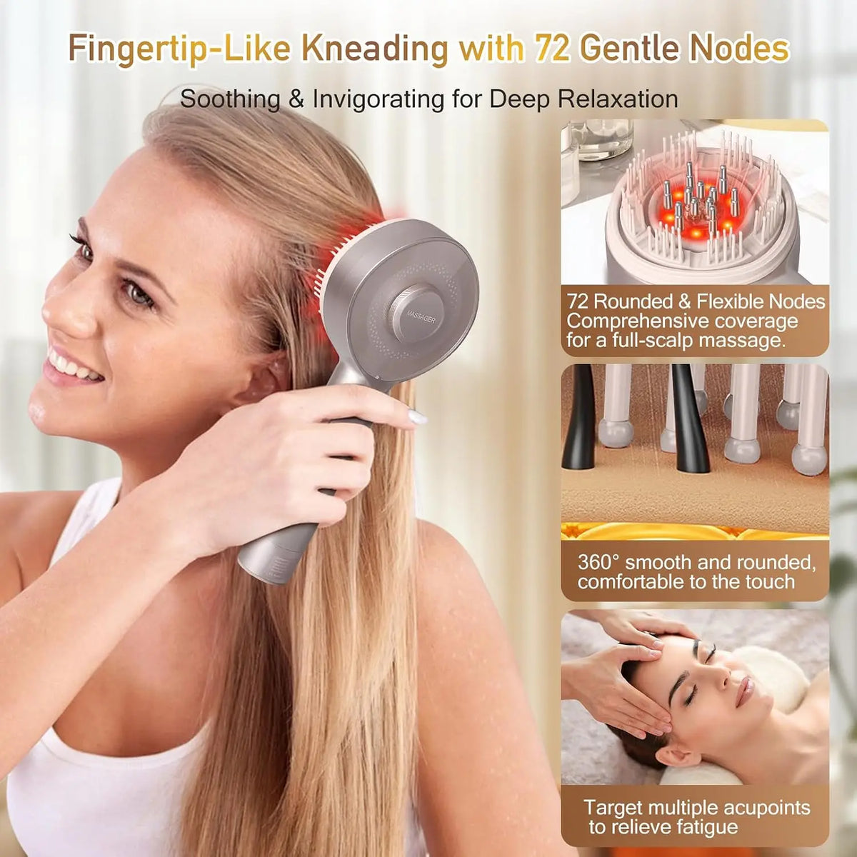 Electric Scalp Massage Comb with Serum Applicator