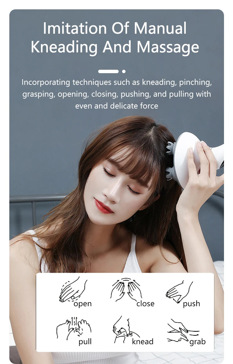 Electric Waterproof Scalp Massager for Relaxation