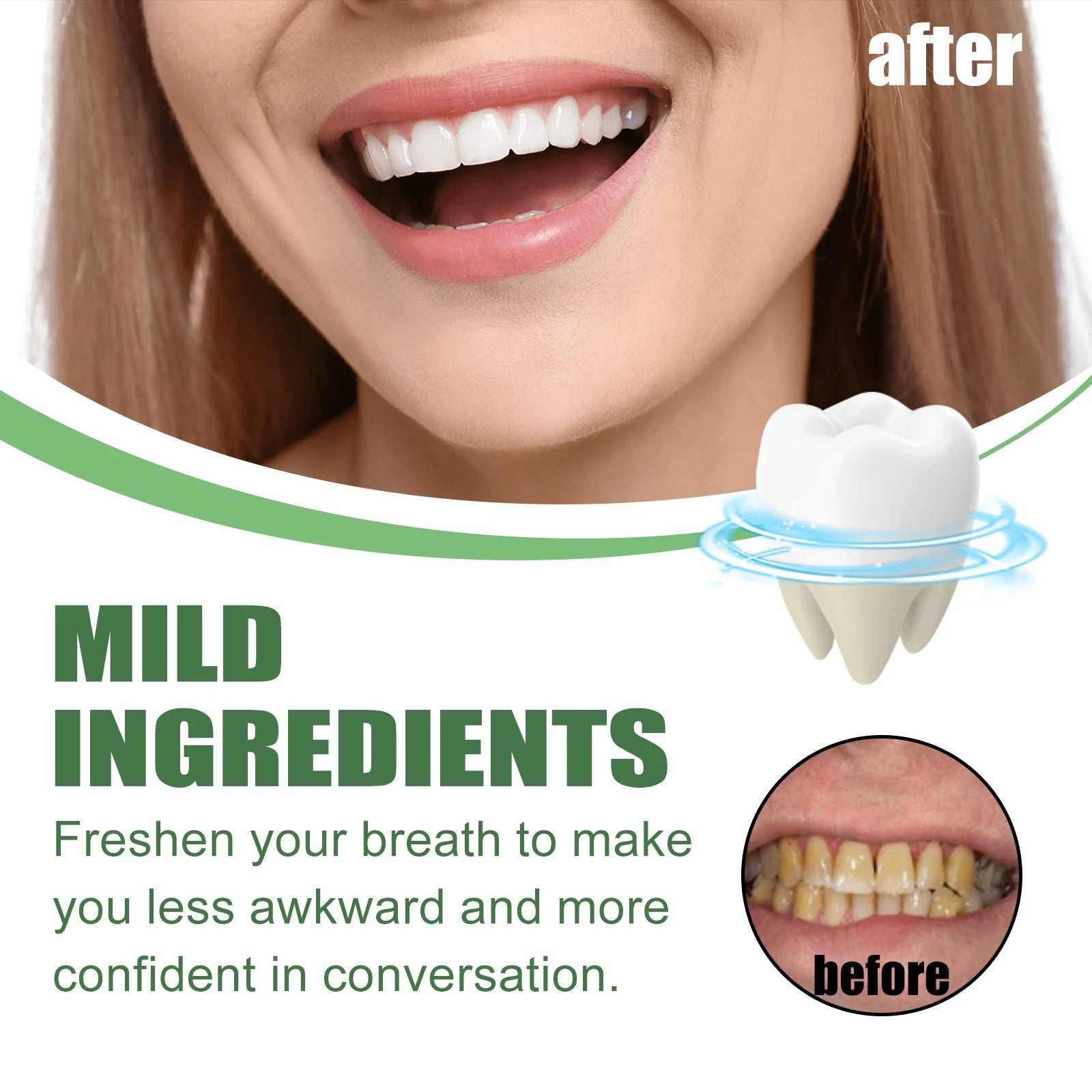 Whitening Foaming Toothpaste for Stain Removal and Fresh Breath - 9