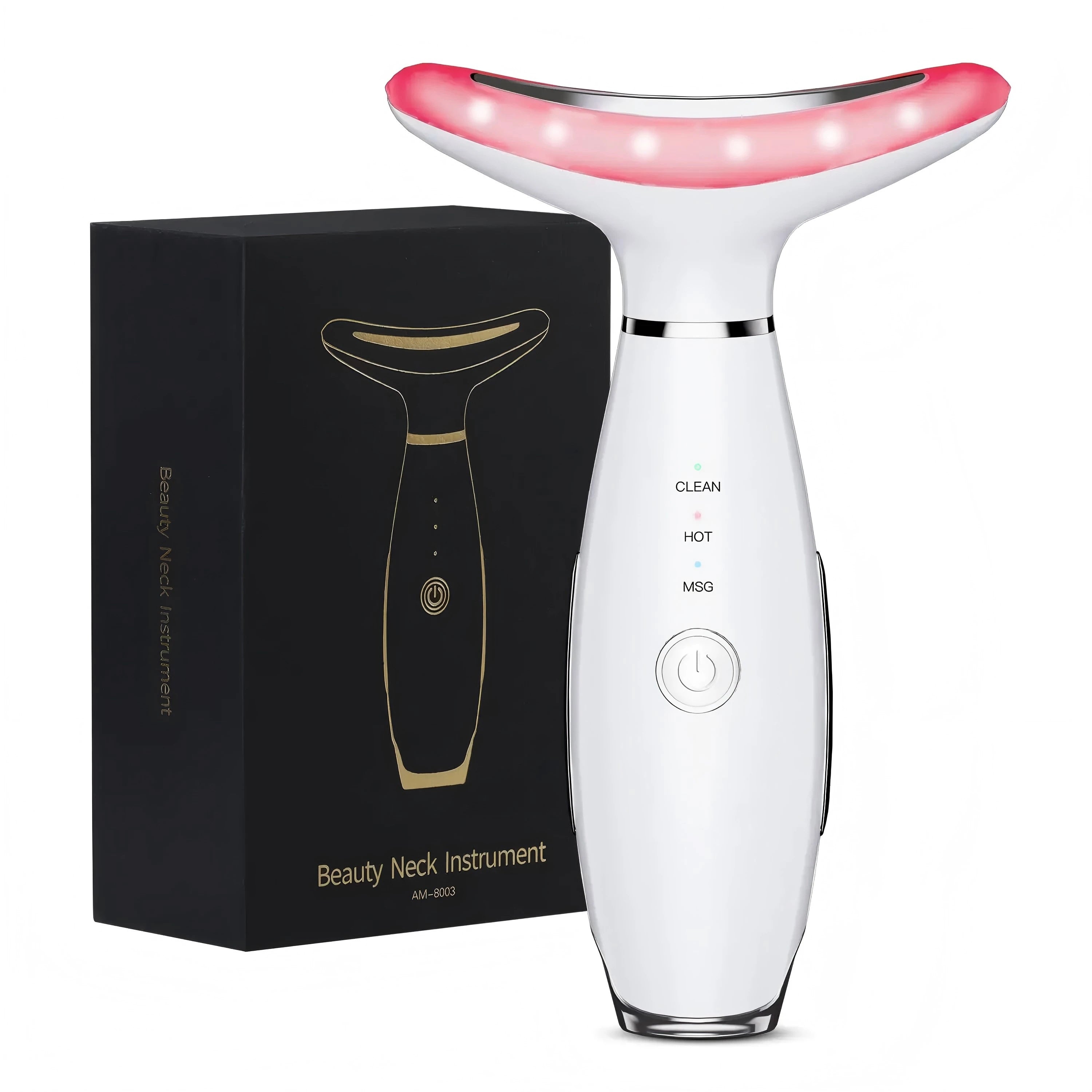 3-in-1 LED Light Therapy Facial and Neck Sculpting Massager - 14