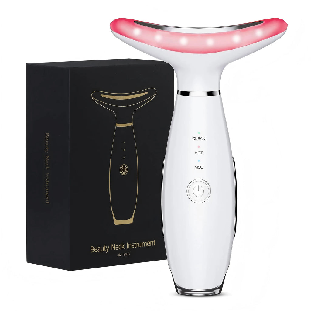 3-in-1 LED Light Therapy Facial and Neck Sculpting Massager
