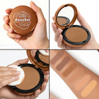 Matte Bronzer Compact Powder for Natural Sun-Kissed Glow