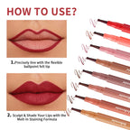 Waterproof Felt-Tip Lip Liner for Sculpting and Contouring