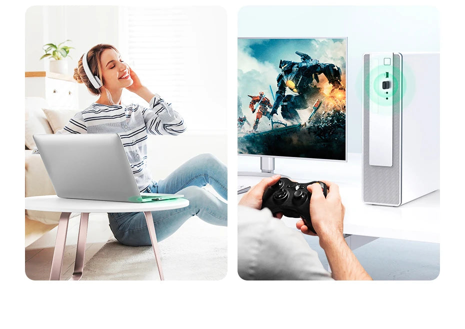 Bluetooth 5.4 USB Adapter for PC Wireless Connectivity