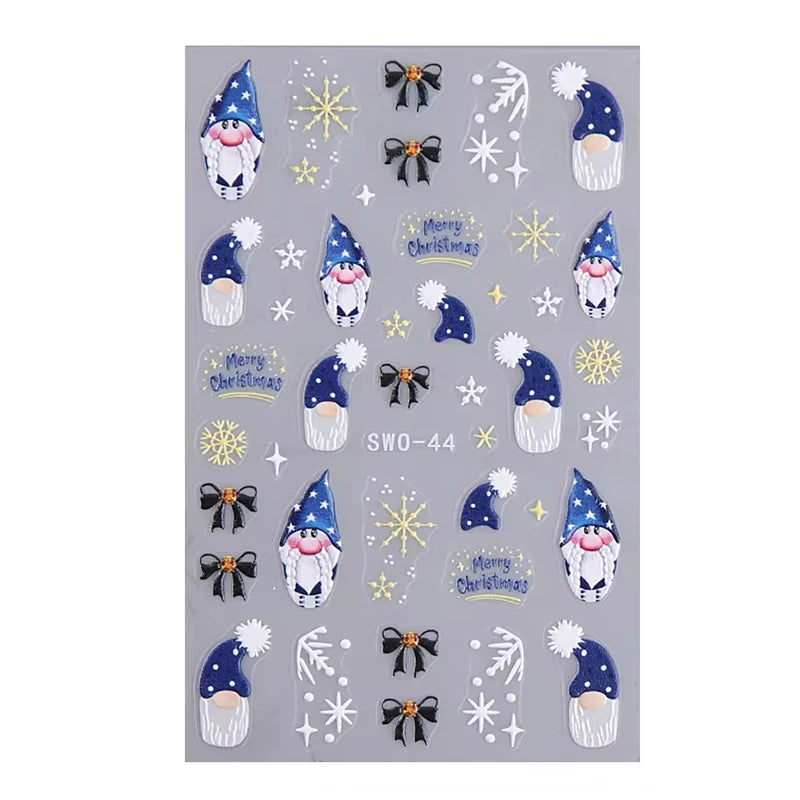 Christmas Cartoon Nail Art Stickers