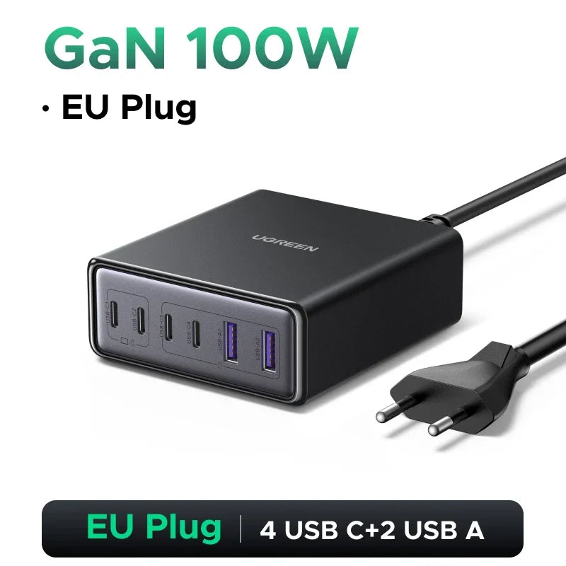 65W GaN 5-Port USB-C Desktop Fast Charger