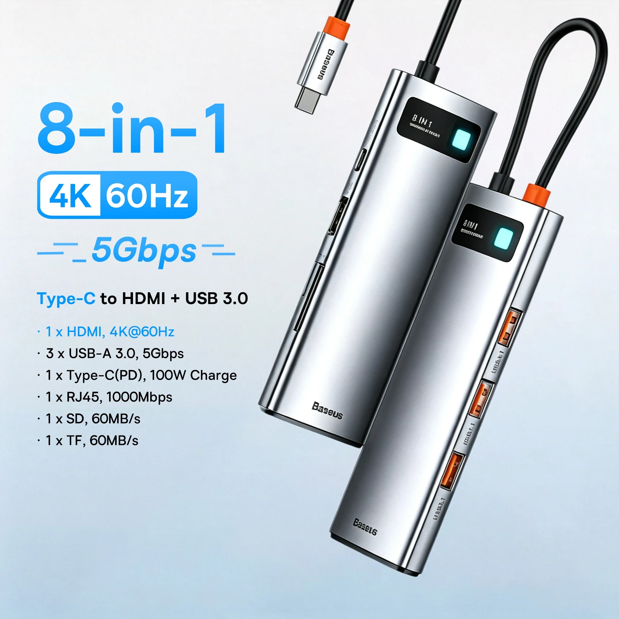 13-in-1 USB-C Hub with 4K Quadruple Display and 100W PD Charging - 34