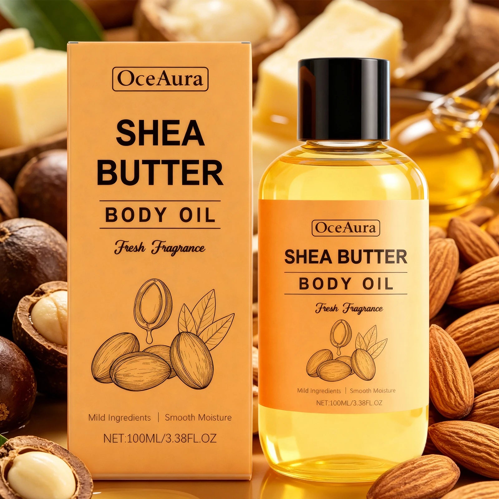 Shea Butter Nourishing Body Oil for Dry Skin - 2
