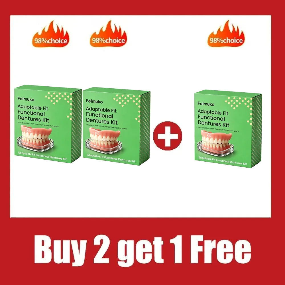 Comfort Fit Silicone Snap-On Dentures for Instant Smile - 7