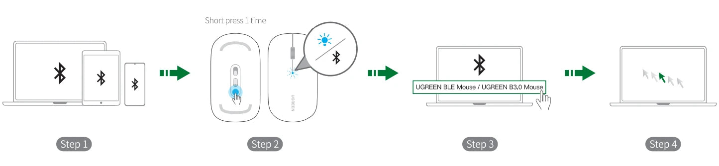 Silent Wireless Mouse with Bluetooth 5.0 and 4000 DPI - 10