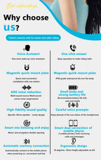Motorcycle Helmet Wireless Bluetooth 5.3 Headset with Handsfree Mic