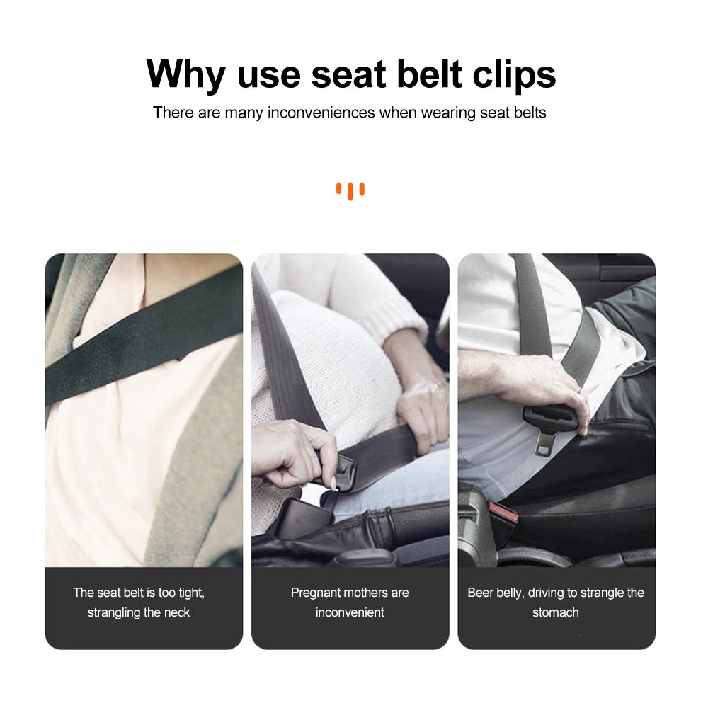 Car Seat Belt Adjuster Clip for Neck Chest and Belly Comfort