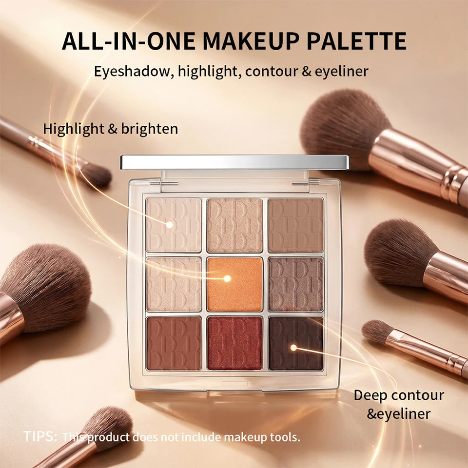 9-Shade Matte and Shimmer Eyeshadow Palette - 10